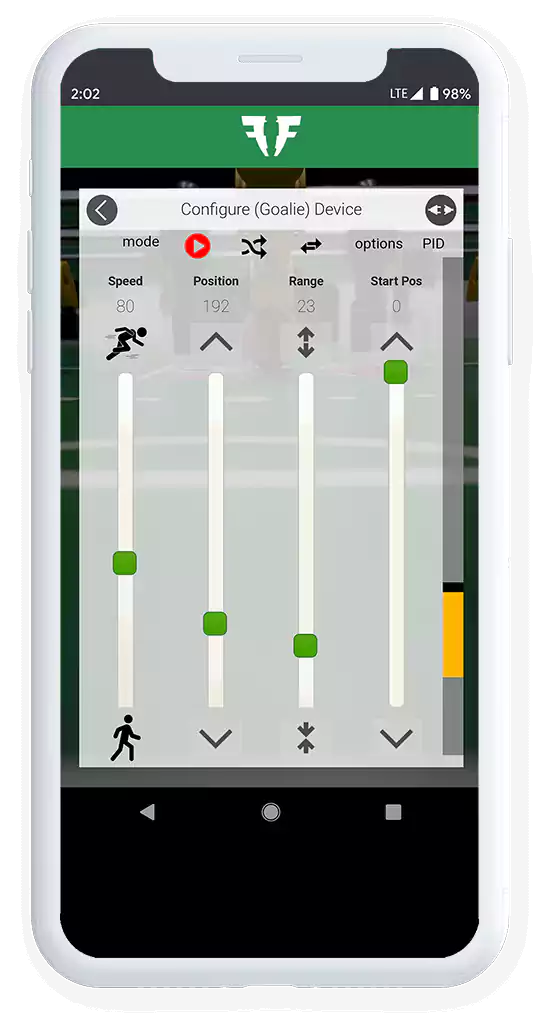 Portrait view of FoosFocus Progressive Web App